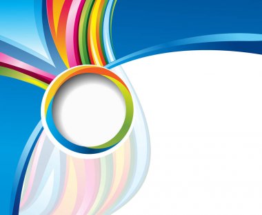 Arka plan tasarım renkli çizgileri ve broşür, poster ya da kapak için daire
