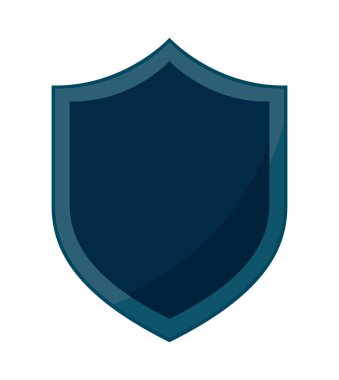 Beyaz arka plan üzerinde izole kalkan simgesi