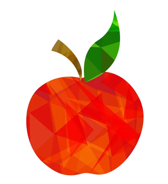 Icono Manzana Roja Sobre Fondo Blanco — Vector de stock