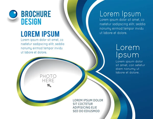 Abstracte Achtergrond Design Met Lijnen Groene Blauwe Kleuren Voor Brochure — Stockvector