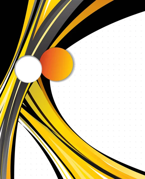 Fondo Abstracto Para Diseño Folletos Colores Amarillo Negro — Vector de stock