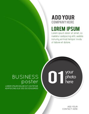 İş afişi, dergi kapağı, tasarım şablonu sunumu
