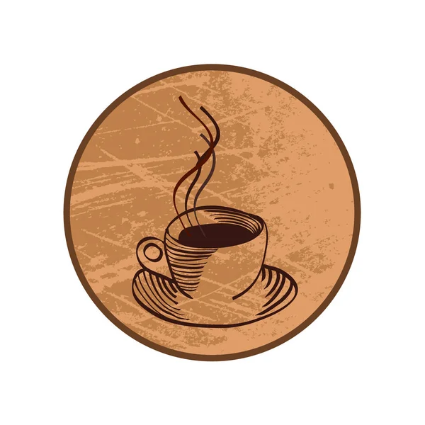 Vector Coffee Cup Symbol Menu Restaurant Cafe Bar Coffeehouse — Stock Vector