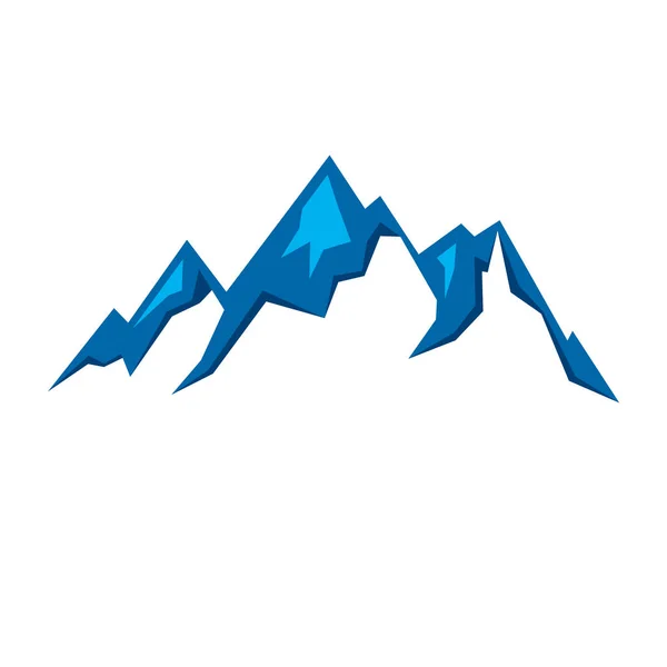 白い背景に隔離された山のベクトルアイコン スタイル化された画像 — ストックベクタ