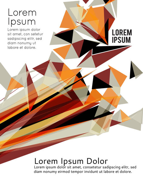 Футуристический дизайн, фон с треугольником - дизайн брошюры или флаер