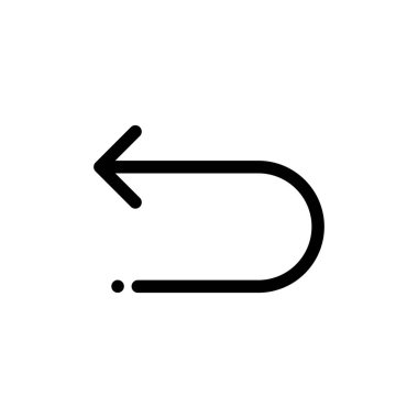 Siyah ve beyaz vektör ok simgesi