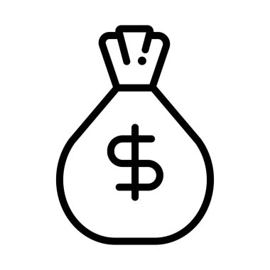 Siyah ve beyaz vektör para simgesi 