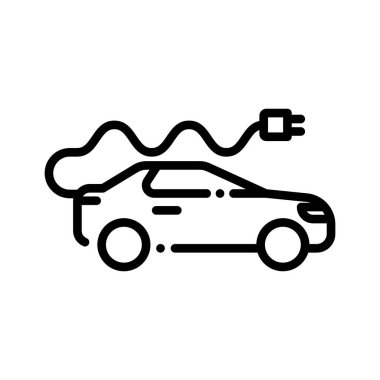 Beyaz arkaplanda basit vektör simgesi, eko enerji kavramı 