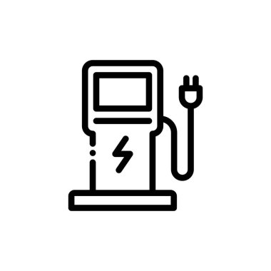 Beyaz arkaplanda basit vektör simgesi, eko enerji kavramı 