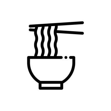 Basit siyah beyaz vektör simgesi, yiyecek konsepti