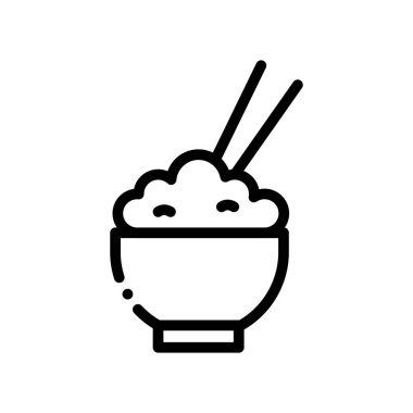 Basit siyah beyaz vektör simgesi, yiyecek konsepti