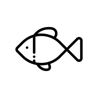 Basit siyah beyaz vektör simgesi, yiyecek konsepti