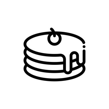 Basit siyah beyaz vektör simgesi, yiyecek konsepti