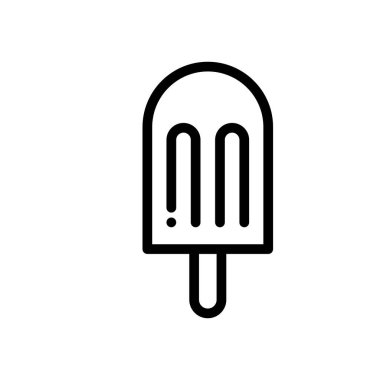 Basit siyah beyaz vektör simgesi, yiyecek konsepti