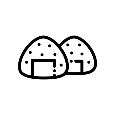 Basit siyah beyaz vektör simgesi, yiyecek konsepti