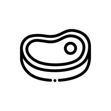 Basit siyah beyaz vektör simgesi, yiyecek konsepti