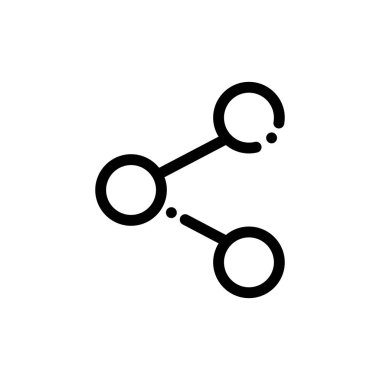 Basit siyah ve beyaz vektör simgesi, web ve internet kavramı
