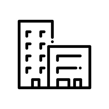 Beyaz arkaplanda basit bir simge, emlak