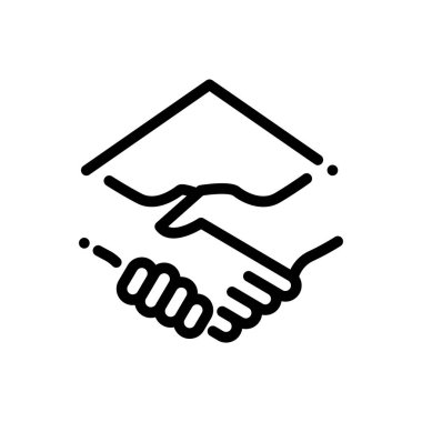 Beyaz arkaplanda basit bir simge, emlak