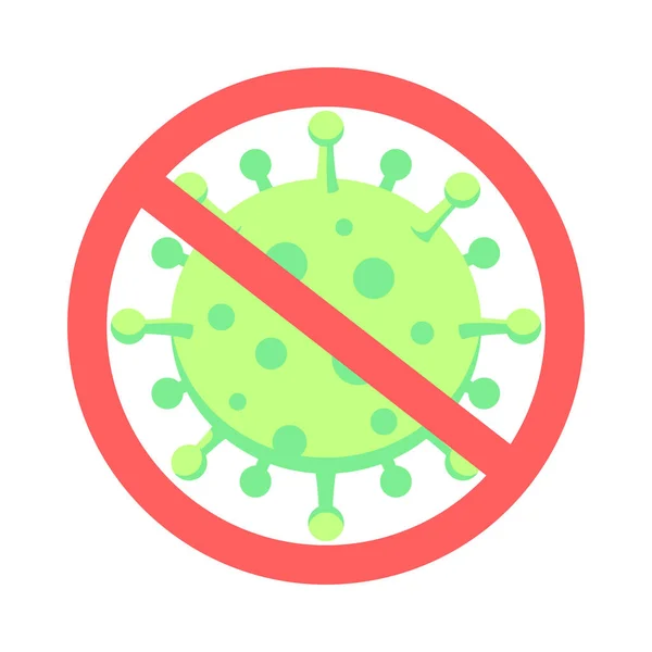 Hentikan Virus Coronavirus Covid Vector Illustration Eps - Stok Vektor