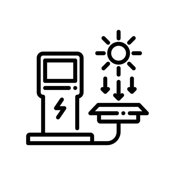 Einfaches Vektor Symbol Auf Weißem Hintergrund Öko Energiekonzept — Stockvektor