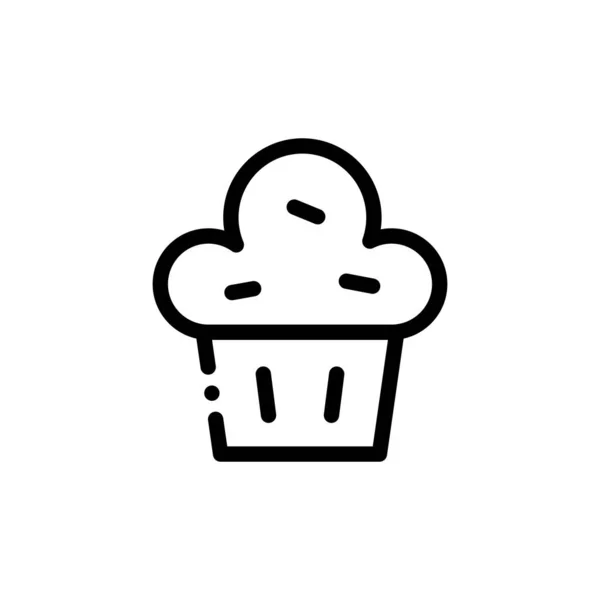 Simple Black White Vector Icon Food Concept — Stock Vector