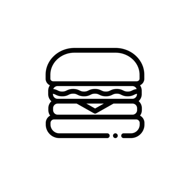 Простий Чорно Білий Вектор Значок Концепція Їжі — стоковий вектор