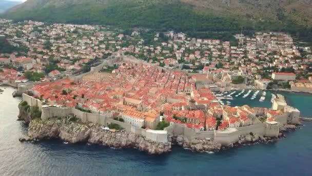 Den Berömda Befästa Staden Dubrovnik — Stockvideo