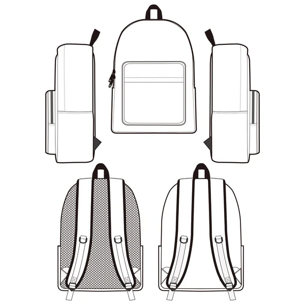 Modelo Esboço Plano Moda —  Vetores de Stock