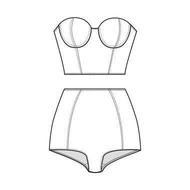 moda düz çizim şablonu