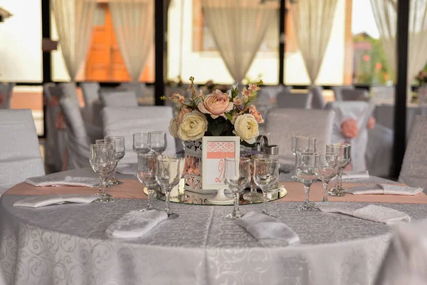 Elegante Tafel Voor Het Evenement — Stockfoto