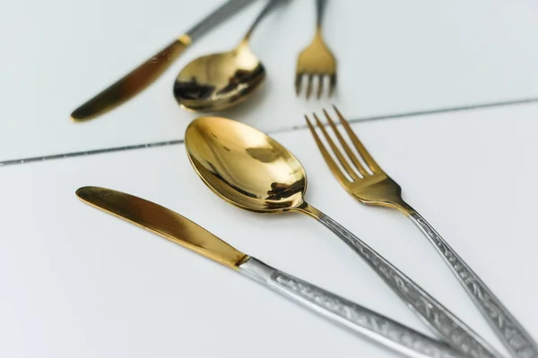 Cutlery Reflection Mirror — Stock Photo, Image