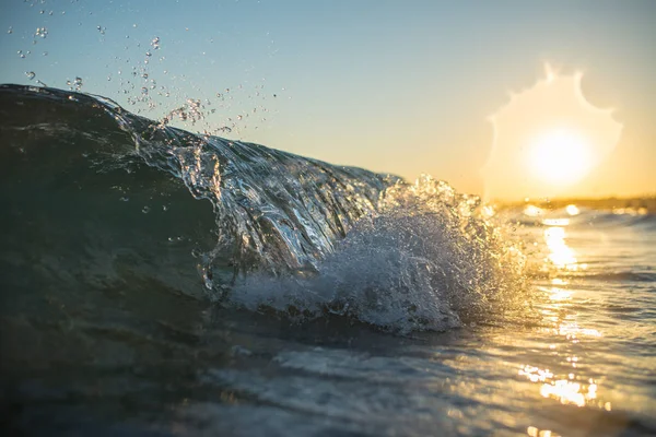 Схід Сонця Хвилі Морі — стокове фото