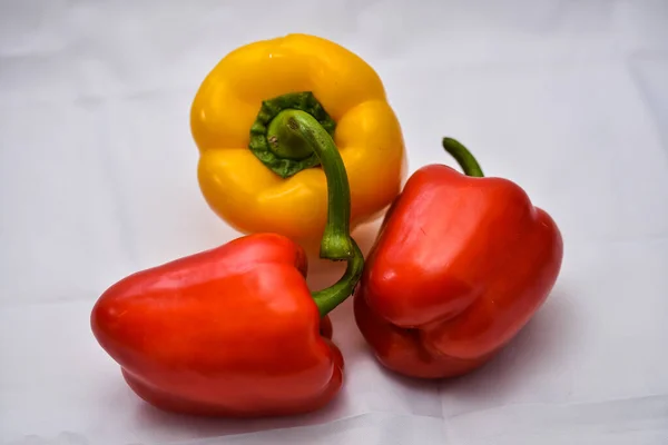 Gele Rode Paprika Achtergrond — Stockfoto