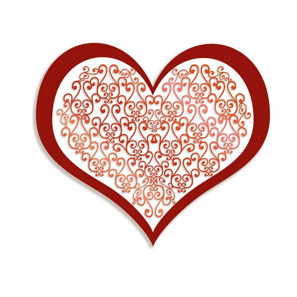 Lace heart romantic card