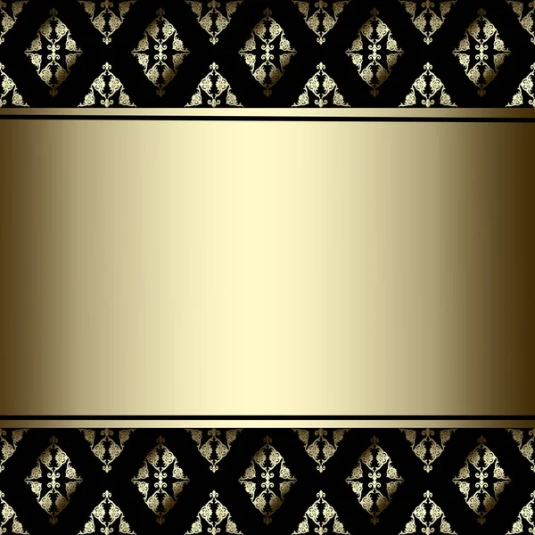 Luxury Border with golden ornament on a black background