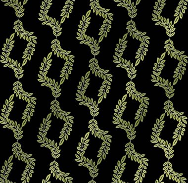 Altın yaprağı dikey yinelenen süsleme