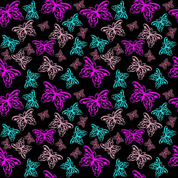 Цветная бесшовная бабочка — стоковое фото