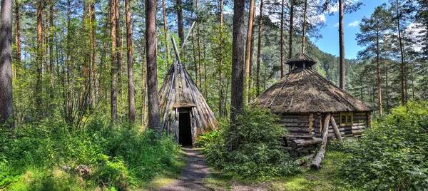 Traditional dwelling of indigenous people living in the Altai