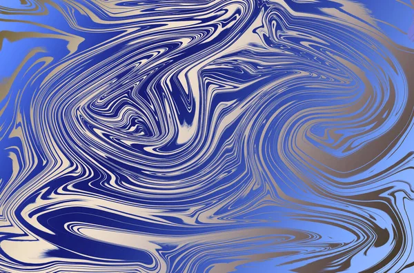 Abstract Digital Generated Background Liquify Effect Trandy Blue Silver Colors — Stockfoto