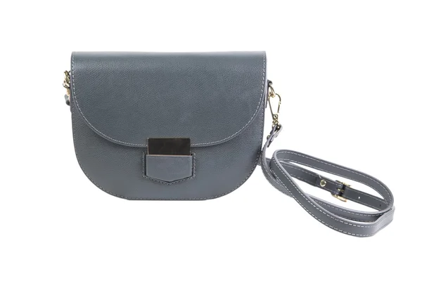 Stylische schwarze Tasche für Frauen auf weißem Hintergrund — Stockfoto