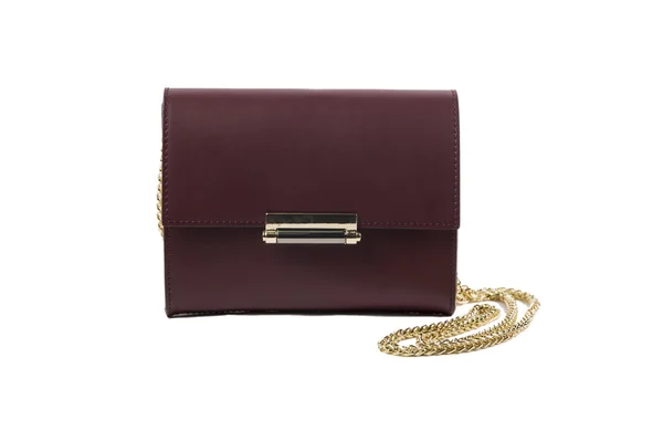 Red ladies handbag, leather — Stock Photo, Image