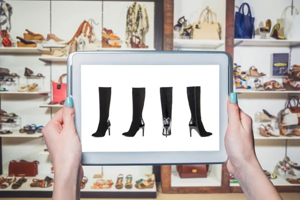 Venta on-line de calzado tienda online — Foto de Stock