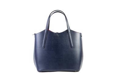 Beyaz bir arka planda online katalog mavi kadın çanta