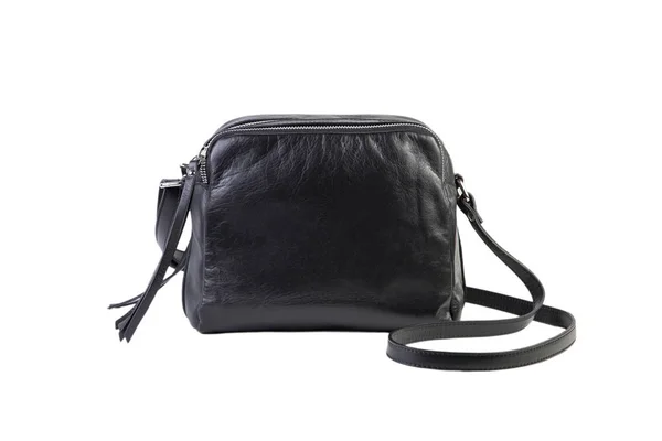 Black female bag on a white background, online catalog — Stock Photo, Image