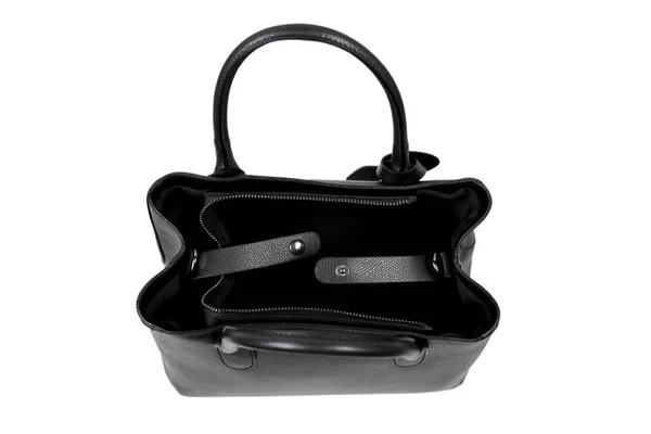Black female bag on a white background, online catalog — Stock Photo, Image