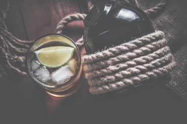 ROM tekila, güçlü içecekler vintage fotoğraf