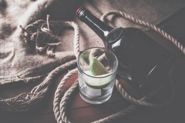 ROM tekila, güçlü içecekler vintage fotoğraf