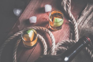 ROM tekila, güçlü içecekler vintage fotoğraf