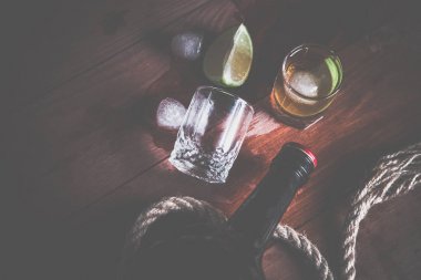 ROM tekila, güçlü içecekler vintage fotoğraf